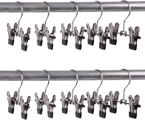 Double Adjustable Clips Boots Hangers,Space Saving Boots Socks Bags Hanging Clips Boot Holder Boot Organizer,Set of 9 (9)...