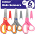 Kids Scissors 6-Pack, BURVAGY 5.5" Safety Small scissors with Cover, Student Blunt Tip Scissors for School Kids Age 4-7 8 9 10-12...