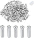 100 Pcs Cable End Crimps, Bike Cable End Caps, Alloy Road Mountain Bikes Brake Tips Shifter, Silver,with Storage Box...