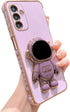phylla Samsung Galaxy A13 5g 6.5" Phone Case Luxury Gold Plated Cute Astronaut Stand Holder Case with Camera Protection Cute Love Heart Side Small...