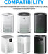 KEEPOW HY1800 Air Purifier Replacement Filter Compatible with MORENTO/Loytio/AYAFATO/Honeyuan HY1800 Air Purifier, 2 Pack...