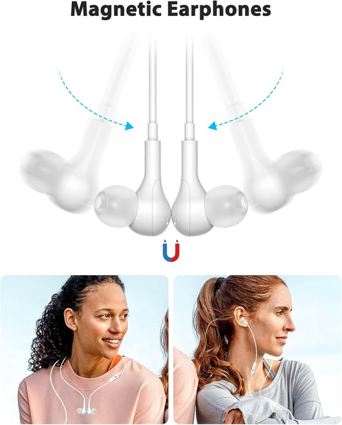 USB C Headphones Wired Earbuds with Microphone HiFi Stereo Deep Bass Noise Cancelling Multiple Music Sound Effects In Ear Earphones for Live Singi...