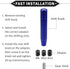 Gear Shifter Knob Kit, 18cm Car Shift Lever Knob Universal for Automatic and Manual Vehicle Durable Aluminum Alloy Blue with 3 Adapter...