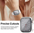 Miimall Compatible for Apple Watch Series 9 41mm Case with Built-in Glass Screen Protector, Hard PC Shockproof Anti-Scratch Waterproof Bumper Case...