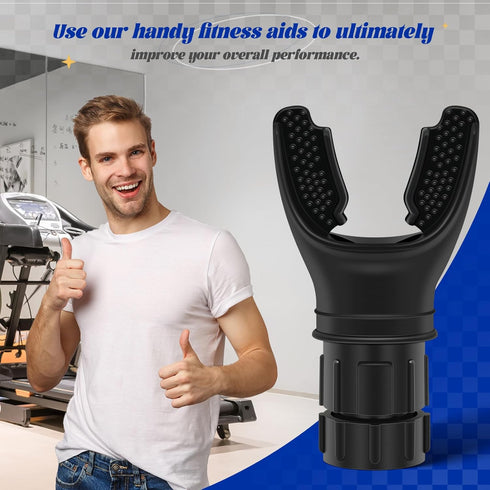 Portable Respiratory Muscle Trainer - Exercise Trainer with Resistance Adjustable for Improved Endurance and Strength, Durable Silicone, Easy-to-C...