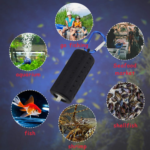 USB Aquarium Air Pump, Ultra Durable & Quiet USB Nano Air Pump, Small Air Bubbler for Aquarium Fish Tank with Air Stone and Silicone Tube...
