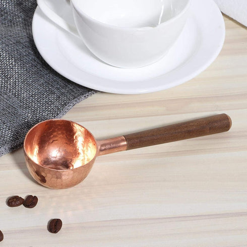 Measuring Scoop Measuring Spoon Red Copper Coffee Measuring Spoon With Black Walnut Handle Multi Function Spoons Tools for Measuringtea Sugar Salt...