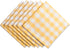 DII Checkered Tabletop Collection 100% Cotton, Machine Washable, Napkin Set, 20x20, Yellow, 6 Piece...
