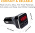 4.8A 24W Dual USB Car Charger Volt Meter Car Battery Monitor with LED Voltage & Amps Display in Red LED, Cigarette Lighter Voltage Meter, Compatib...
