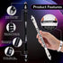 2 Colors Pen Spinning with Silicone Bracelet, Metal Heads Gaming Finger Pen, 8.5In Weighted Rotating Ballpoint Pen, Spinning Pen for Student Adult...