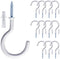 12 Pcs Ceiling Hooks for Hanging Plants - 2.9 inches Plant Hooks Heavy Duty,Hanging Hooks for Cups,Lights and Utensils -White Vinyl Coated Screw i...