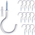 12 Pcs Ceiling Hooks for Hanging Plants - 2.9 inches Plant Hooks Heavy Duty,Hanging Hooks for Cups,Lights and Utensils -White Vinyl Coated Screw i...