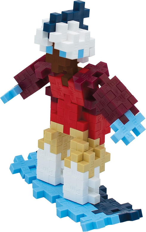 PLUS PLUS - Snowboarder - 70 Piece, Construction Building Stem/Steam Toy, Interlocking Puzzle Blocks for Kids, Mini Maker Tube...