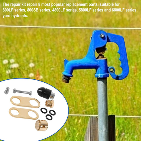 850 Sb Parts Kit Yard Water Hydrant Repair Kits & 8842 Plunger Fit for Simmons 800LF 800SB 4800LF 5800LF 6800LF Series Frost Proof Landscape Outdo...