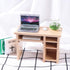 Dollhouse Miniature Laptop Computer and Office Table Doll House Simulation Notebook Accessories for Doll 1/6 1/12 Miniatures Kids Pretend Play...