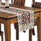Lace Floral Embroidery Table Runner, Polyester Rectangle Transparent Dresser Scarf for Home Dining Room Tabletop Decoration, 16 x 78 Inches, Red...