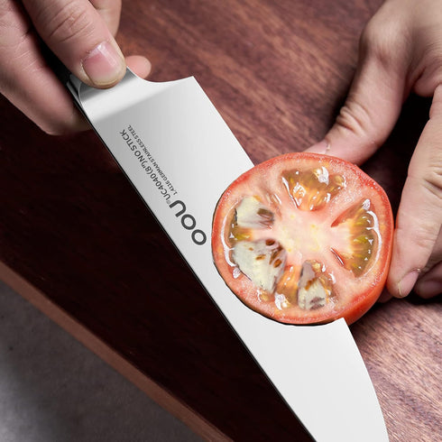 Professional Chef Knife 8 Inch Kitchen Knife, German High Carbon Stainless Steel Super Sharp Chef's Knife With Ergonomic Solid Wood Handle, Useful...