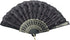 INNOLIFE Elegant Colorful Embroidered Flower Peacock Pattern Sequin Fabric Folding Handheld Hand Fan Hand-Crafted (Full Set - 6pcs Mixed Colors)...