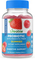 Lifeable Sugar Free Probiotics with Prebiotics Fiber – Great Tasting Natural Flavor Gummy Supplement – Keto Friendly Chewable – for Gut Health and...