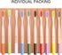 Bamboo Toothbrushes Hard Bristles for Adults 10 Pack, Wooden Toothbrush Family Set Natural Organic Tooth Brush (Multi-Color 20p)...