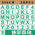 36PCS Letter Stencils 3 inch Reusable Plastic, Alphabet Craft Stencils and Number, Art Craft Stencils, Number Templates Letter Stencils for Wood, ...