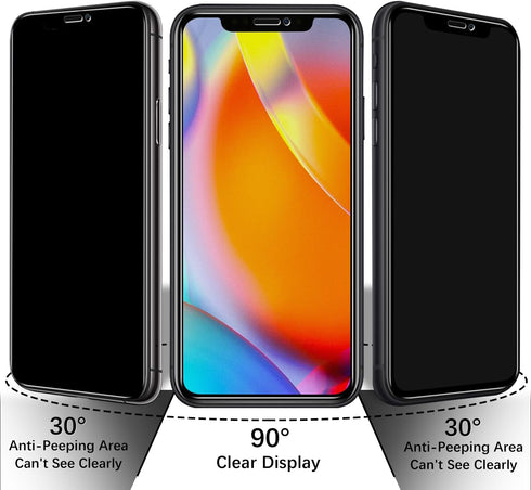 HPTech (2 Pack) Privacy Screen Protector Designed for iPhone 11 Pro Max, XS Max 6.5-inch Anti-Spy Tempered Glass, Anti Scratch, Bubble Free......