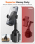 APPS2Car Universal Car Cup Phone Holder with Quick Extension Long Arm, Quick Swivel Height Adjustment 360 Degree Swivel for iPhone Samsung Google ...
