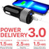 Vena 30W USB C Car Charger, (Power Delivery 3.0, 2.5X Faster Speed) 2 Port Type C PD 3.0 Fast Charging Compact Charger Compatible with iPhone 14/1...