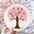 Sivilife Embroidery Starter Kit for Beginners, 4 Sets Stamped Cross Stitch Kits for Adult, Seasonal Tree Pattern Hand DIY Kits with 2 Embroidery H...