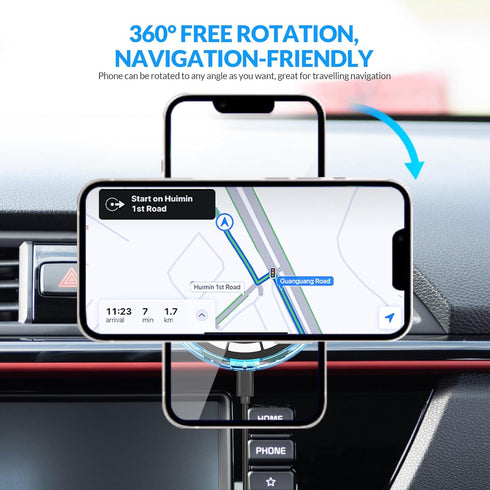C25 Wireless Magnetic Car Charger for iPhone 15/14/13/12 Series, Upgraded Car Phone Holder Auto-Alignment,Fast Charging Air Vent Mount (RGB)......
