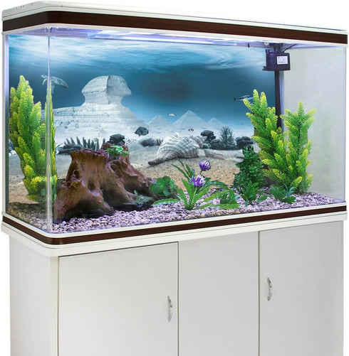 AWERT 48x20 inches Egyptian Pyramid Aquarium Background Egypt and Sphinx Underwater World Antique Architecture Fish Tank Background Vinyl Backgrou...