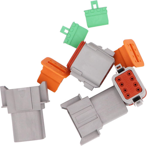 2 Sets DT Series Connector 8 Pin?16 AWG-22 AWG? Sealed Male and Female Auto Waterproof Electrical Wire Connector Plug...