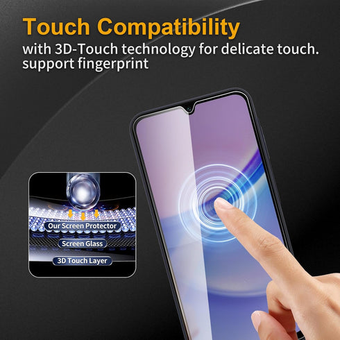 3 Pack Privacy Screen Protector for Samsung Galaxy A15, Anti Spy Tempered Glass 9H Hardness, Black Protector Anti Spy, Bubble Free, Anti-Scratch...