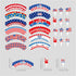 24 PCS 4th of July Cupcake Toppers Wrappers USA Patriotic Cupcake Liners for Cake Decoration Supplies, Independence Memorial Day Party Cake Decora...