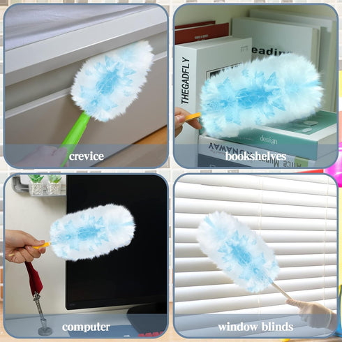 Duster Refills Compatible with Swiffer Dusters Bulk Disposable Replacement Thickened Duster Refills Heavy Duty for Cleaning Home, Office, Blinds, ...