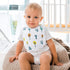 Snap Muslin Bibs for Boys & Girls, 3-Pack Baby Bibs for Infants, Newborns and Toddlers, 100% Cotton Muslin Absorbent & Soft Layers, Adjustable Sna...