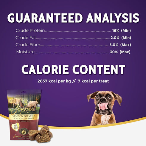 Zignature Venison Soft Moist Treats for Dogs...