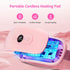 Portable Heating Pad Period Cramps: 30 to 60 Minutes Timer 6 Heat Levels and 6 Vibration Modes Cordless Electric Heating Pad for Back Pain Relief ...