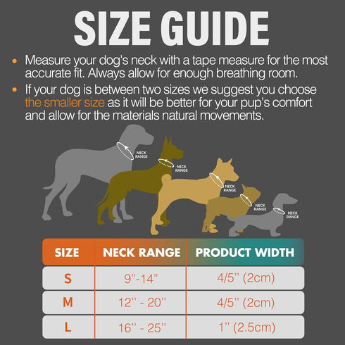 Reflective Dog Collar, Neck 16’’-25’’, Adjustable Soft Nylon Collar with Safety Lock for Medium, Large Dogs, Blue, L...