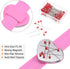 HARFINGTON Magnetic Pin Holder Wristband Heart-Shaped Wrist Sewing Pincushion Silicone Strap Bracelet with 100 Plastic Head Pins for Sewing Quilti...