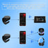 Bluetooth Helmet Earphone Remote - Controls Music, Voice Assistants, Calls, and More - Long Battery Life - Waterproof - Compatible with Android an...