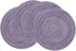 SHACOS Round Placemats Set of 4 Round Table Placemats Braided Cotton Place Mats 15 inch for Kitchen Dining Table Holiday Party (Light Purple, 4)...
