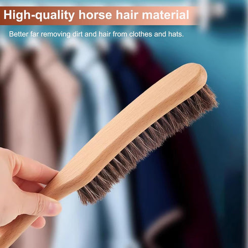 Horse Hair Brush with Sponge Cleaning and Hook,3PCS Hat Cleaning Kit,Felt Hat Brush for Cowboy Hat, Clothes, Shoes, Cap, Suits, Cashmere and Pet H...