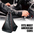 Universal Car Shift Knob dust Cover Black PU Leather Manual/Auto Shifter Shift Boots Cover (Black PU/Red Stitching)...