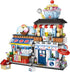 Japanese Street View Ice Drink Shop Mini Building Blocks Toys Model Set, MOC Creative DIY Simulation Architecture, 668 PCS Mini Bricks Constructio...