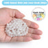 6mm 200pcs Natural White Jade Gemstone Round Loose Beads for Jewelry Making with Crystal Stretch Cord...