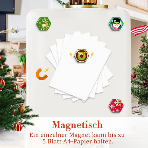 MORCART 30Pcs Christmas Strong Refrigerator Magnet Fridge Magnetic Sticker, Home Office Locker Fridge Christmas Decorative Magnets Gift for Family...