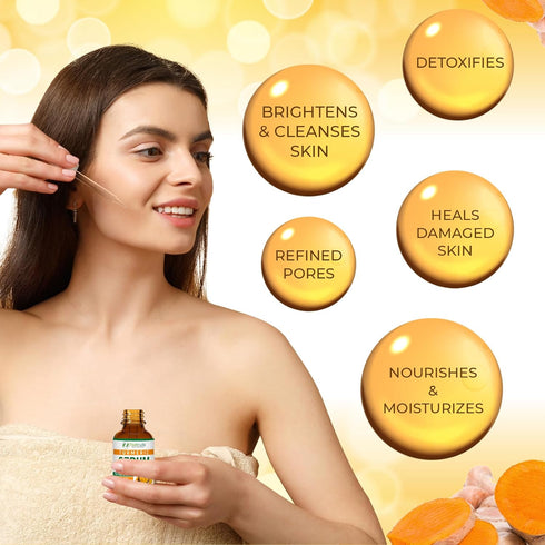 Turmeric Serum for Face & Body - All Natural Turmeric Skin Brightening Serum for Spots - Turmeric Facial Repair Serum Cleanses Skin, Fights Acne, ...