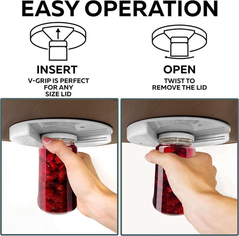 New Under Cabinet Jar Opener-Essential Kitchen Finds and Gadget for Weak Hands and Seniors with Arthritis-Manual Can and Bottle Opener with Access...