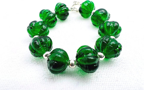 1 Strand Emerald Quartz 10 Pcs Beads Size 9Mm Melon Shape Cut Smooth Beads For Jewellery Making, Beading & Craft Supplies Kcrafts-Rk_K58...